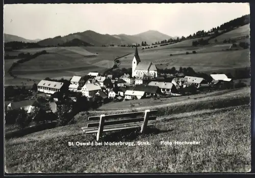 AK St. Oswald-Möderbrugg, St. Oswald mit Kirche