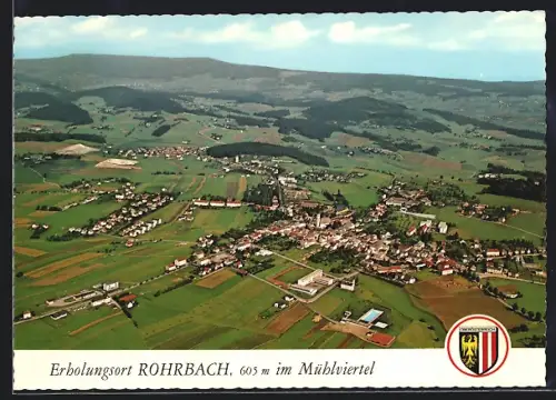 AK Rohrbach im Mühlviertel, Teilansicht, Fliegeraufnahme