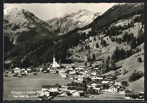 AK Holzgau i. Lechtal, Teilansicht mit Kirche