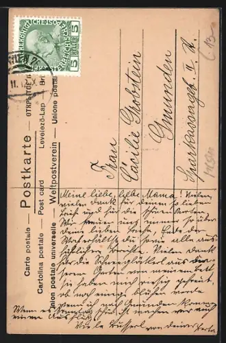 Künstler-AK Riegersburg /Steiermark, Blick auf die Burg