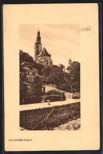 AK Salzburg-Mülln, Partie der Kirche