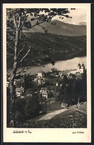 AK Millstatt a. See, Ortsansicht mit See