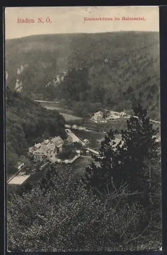 AK Baden /N. Ö., Krainerhütten im Helenetal