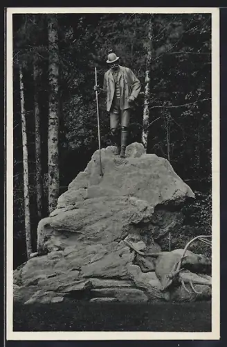 AK Bad Ischl, Blick auf das Kaiser-Franz-Josef-Denkmal