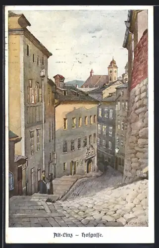 Künstler-AK Linz, Hofgasse