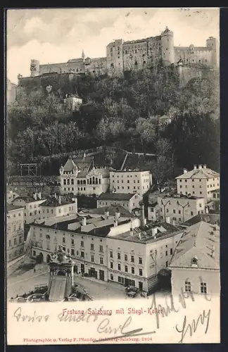 AK Salzburg, Festung mit Stiegl-Keller