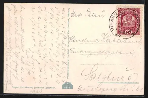 AK Wagrain, Ortsansicht gegen Grieskaareck