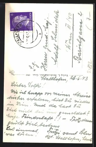 AK Stallhofen, Totalansicht mit Blick zur Kirche