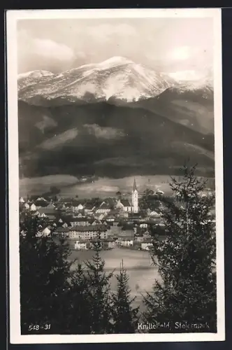 AK Knittelfeld /Steiermark, Ortsansicht mit Berglandschaft