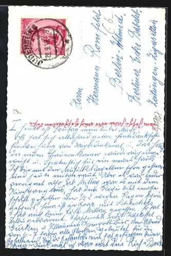 AK Judenburg, Partie im Ort mit Kirchturm