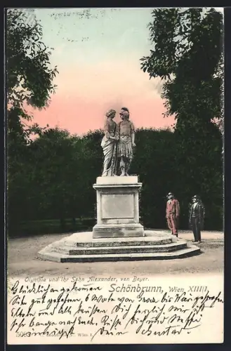 AK Wien, Schönbrunn, Olympia und ihr Sohn Alexander von Beyer
