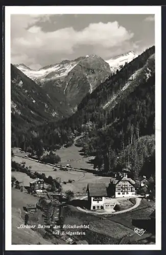 AK Badgastein, Hotel Grüner Baum im Kötschachtal, Panorama