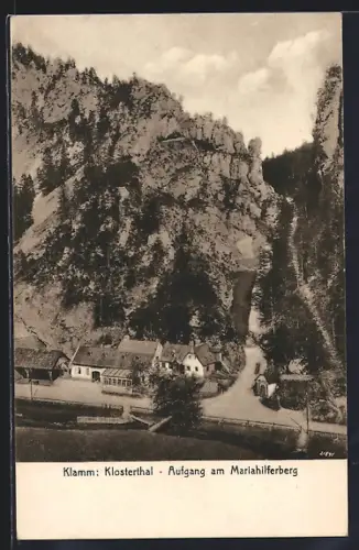 AK Gutenstein /N.-Oe., Klamm Klostertal, Mariahilfberg