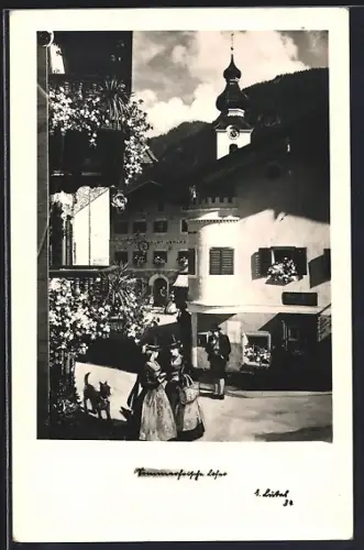 AK Lofer, Strassenpartie im Ort