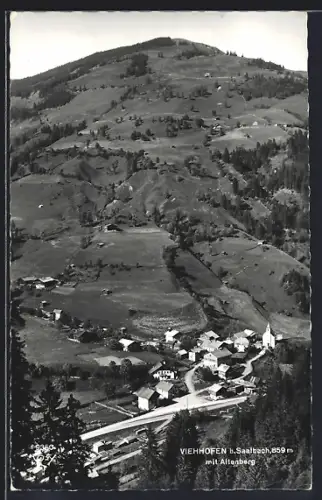 AK Viehhofen b. Saalbach, Blick ins Tal