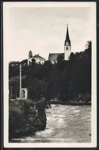 AK Seeboden am Millstätter See, Lieseregg, Blick auf die Kirche