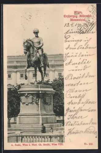 AK Wien, Erzherzog Albrecht-Monument