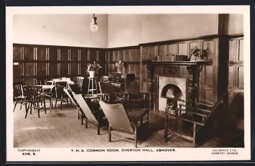 AK Ashover, Overton Hall, YHA Common Room