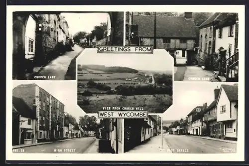 AK West Wycombe, Church Lane, High Street, Post Office