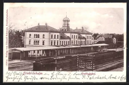 AK Friedrichshafen, Blick zum Stadtbahnhof