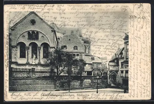 AK Köln, Strassenpartie am Dreikönigenthörchen, Südseite, Panorama