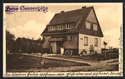 AK Bad Randringhausen, Hotel Sonnenhöhe, Pension Sterwerf