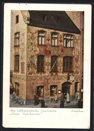AK München, Gaststätte Zum Spöckmeier v. Wilhelm Kreitmair, Rosenstrasse 8