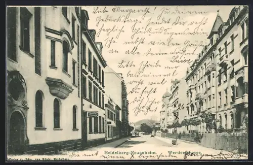 AK Heidelberg-Neuenheim, Partie in der Werderstrasse