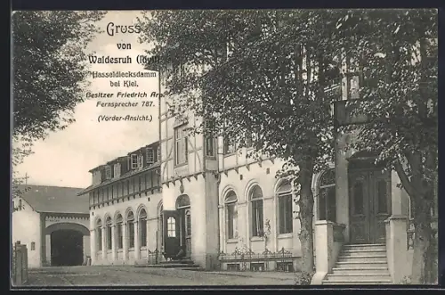 AK Kiel-Hasseldieksdamm, Gasthaus Waldesruh von Fr. Arp