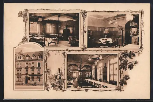AK Mayen, Hotel Müller, Gastzimmer, Weinzimmer, Speisezimmer
