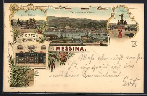 Lithographie Messina, Nettuno, Cartoleria Pietro Ciacone, Ansichtskarte verlegt von P. Ciacone