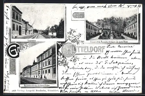 AK Wien, Hütteldorf, Bad, Linzerstrasse, Reconvalescentenhaus, der barmh. Brüder