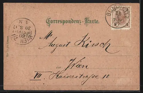 Lithographie Gloggnitz, Maria Taferl am Eichberg, Ortsansicht mit Semmeringbahn, Schloss Wartenstein, Silbersberg