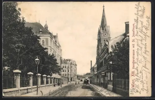 AK Wien, Kendlerstrasse mit St. Josefinum