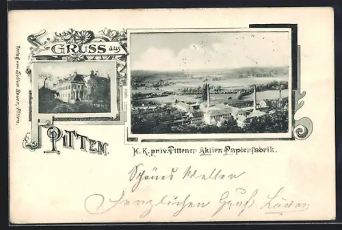 AK Pitten, K.K. priv. Pittener Aktien Papierfabrik