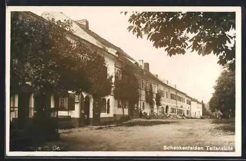 Foto-AK Schenkenfelden, Strassenansicht mit Wohn- und Geschäftshäusern