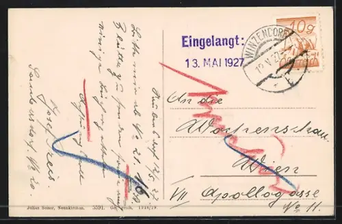 AK Saubersdorf /N.-Oe., Ortsansicht, Strassenpartien mit Kindern