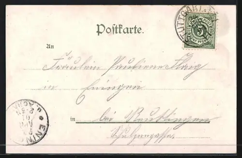 Passepartout-Lithographie Stuttgart, Stände auf dem Marktplatz