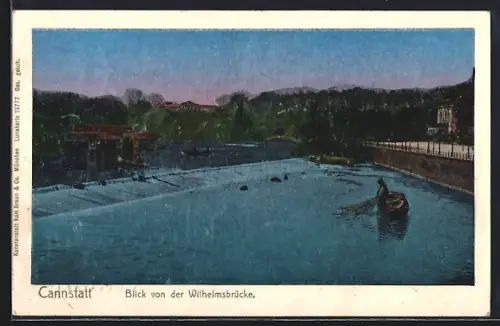 Luna-AK Cannstatt, Blick von der Wilhelmsbrücke