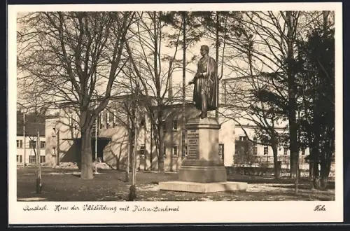 AK Ansbach, Haus der Volksbildung mit Platen-Denkmal