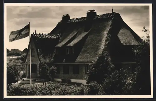 AK Kappeln /Schlei, Jugendherberge mit DJH-Flagge