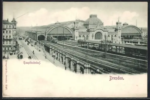 AK Dresden, Hauptbahnhof, Gesamtansicht