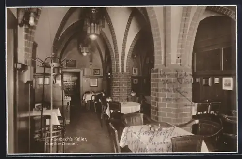 AK Leipzig, Goethe-Zimmer in Auerbach`s Keller