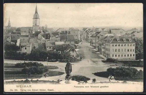 AK Weimar / Thüringen, Panorama vom Museum aus gesehen
