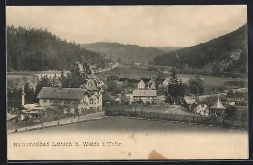 AK Loitsch / Hohenleuben, Blick auf das Naturheilbad