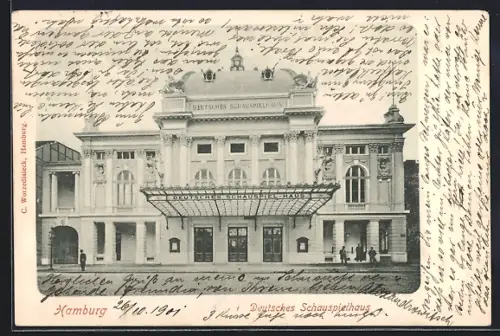 AK Hamburg-St.Georg, das deutsche Schauspielhaus in der Frontansicht