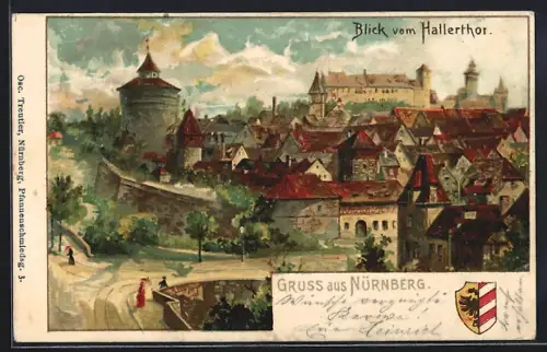 AK Nürnberg, Blick vom Hallerthor