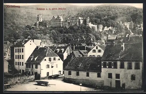 AK Heidelberg / Neckar, Schloss a. d. alten Brücke