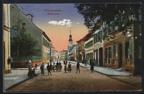AK Germersheim, Kinder in der Marktstrasse