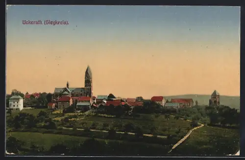 AK Uckerath / Siegkreis, Blick nach dem Ort